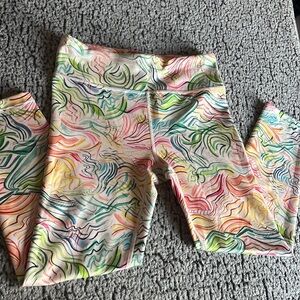 Athleta Girl High Rise Printed Chit Chat Capri